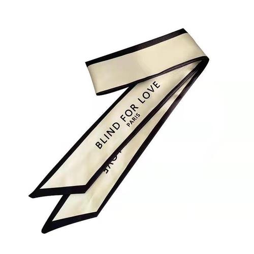 Simple letter long scarf hair tie French vintage French collar scarf decoration tie hair flowing ribbon bind hair ribbon for women