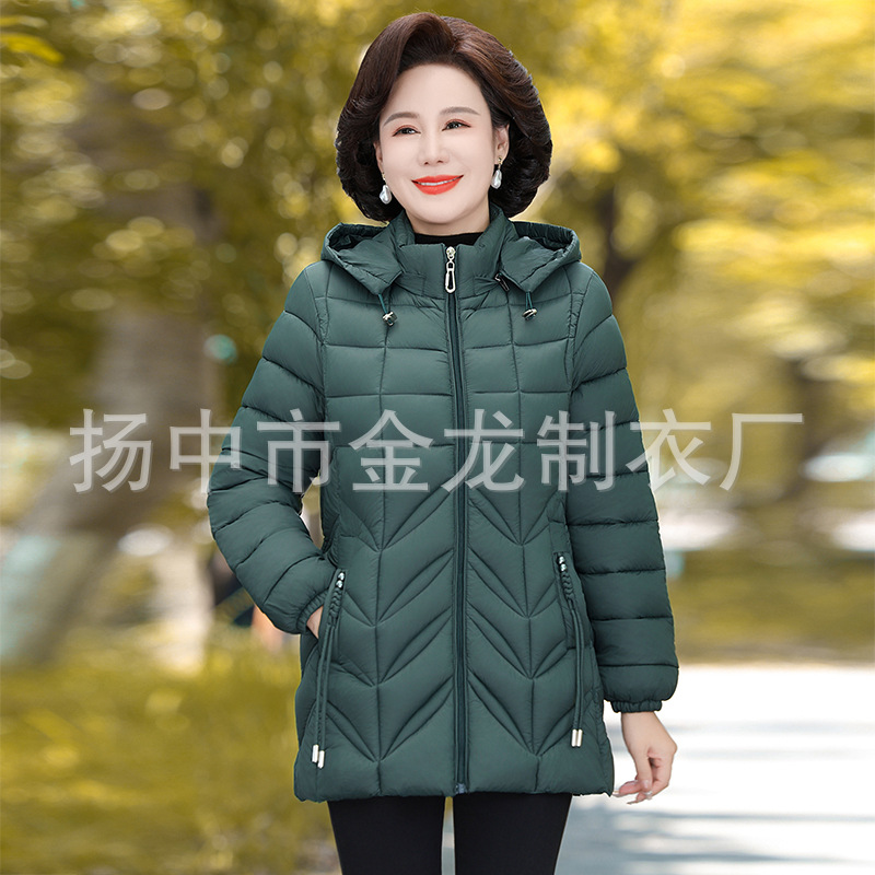 清仓特价棉服妈妈冬装外套中老年棉袄女轻薄洋气中长款冬季棉衣服