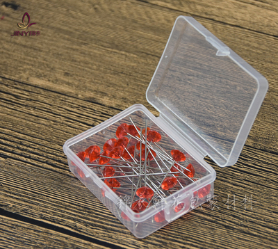 Exquisito pin redondo nuevo PIN de cuentas de posicionamiento aguja vinculante tela fija perla aguja DIY tienda de flores