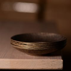 Japanese handmade hammered pattern copper tea coaster tea mat non-slip mat insulated cup holder cup holder saucer Kung Fu tea set accessories