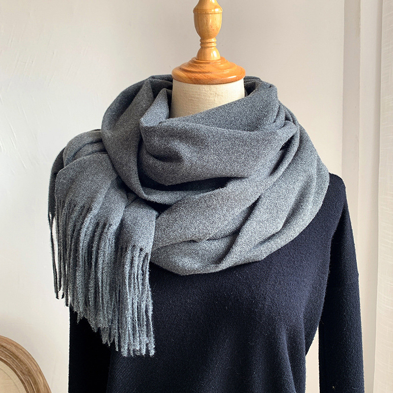 Bufanda gruesa unisex otoño-invierno de cachemira estilo japonés coreano