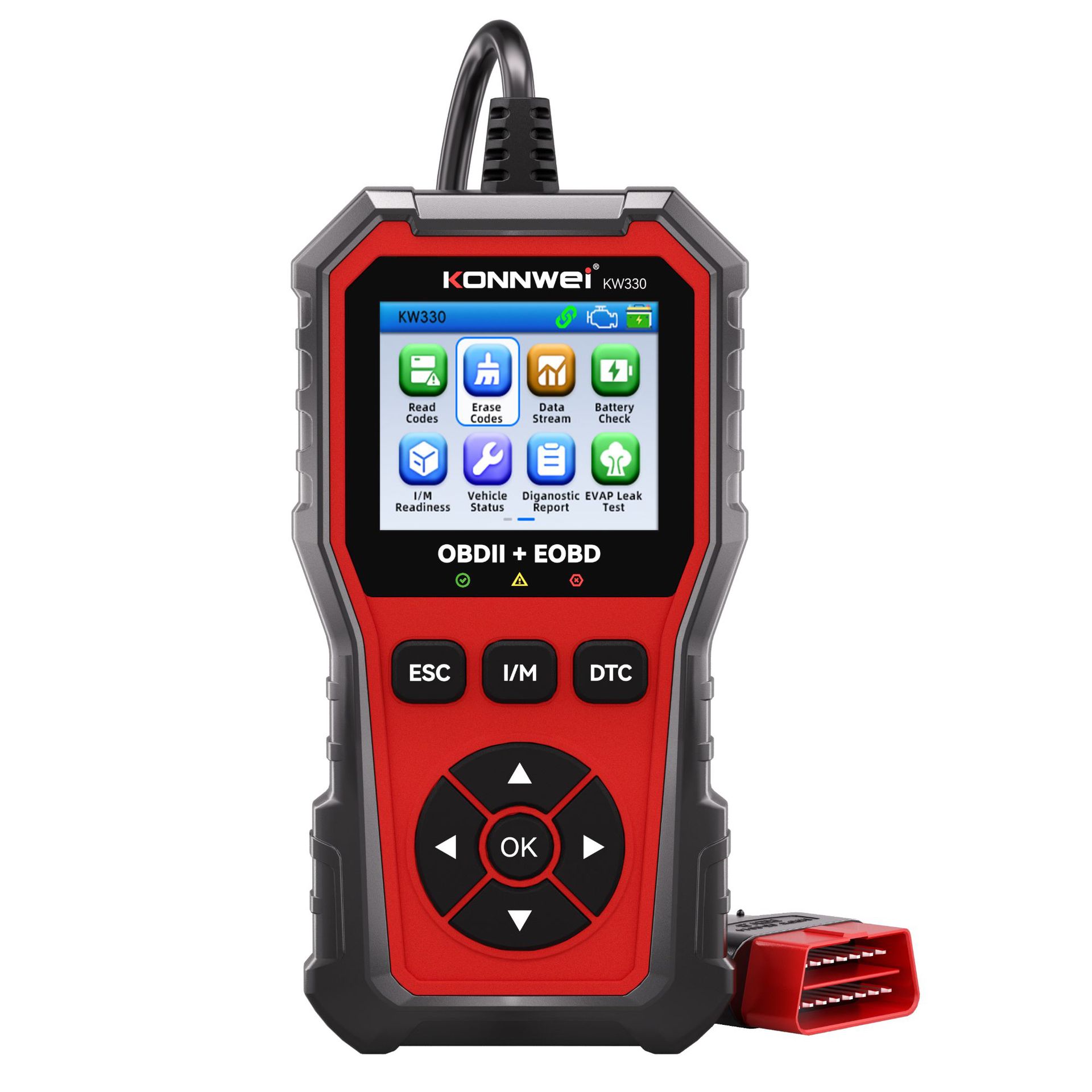认证齐全新款KW330汽车故障诊断仪汽车OBD诊断仪ecu reader