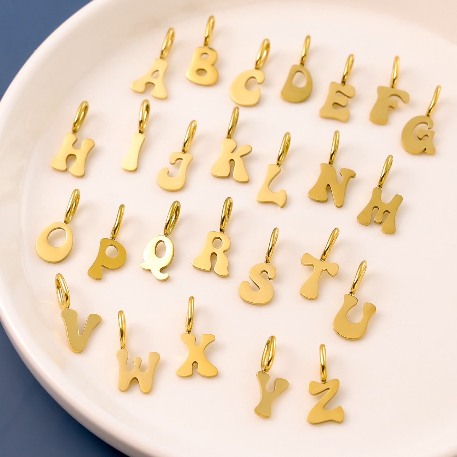 2g Weight Pendant, Chain Jewelry Making Type DIY Jewelry Accessories Classification 1 Piece, 1 Set Quantity 304 Stainless Steel Material Letter Pattern Plating Design Simple Style, Classic Style Style 1 Piece 1 Set 304 Stainless Steel Letter Pendant Chain 3