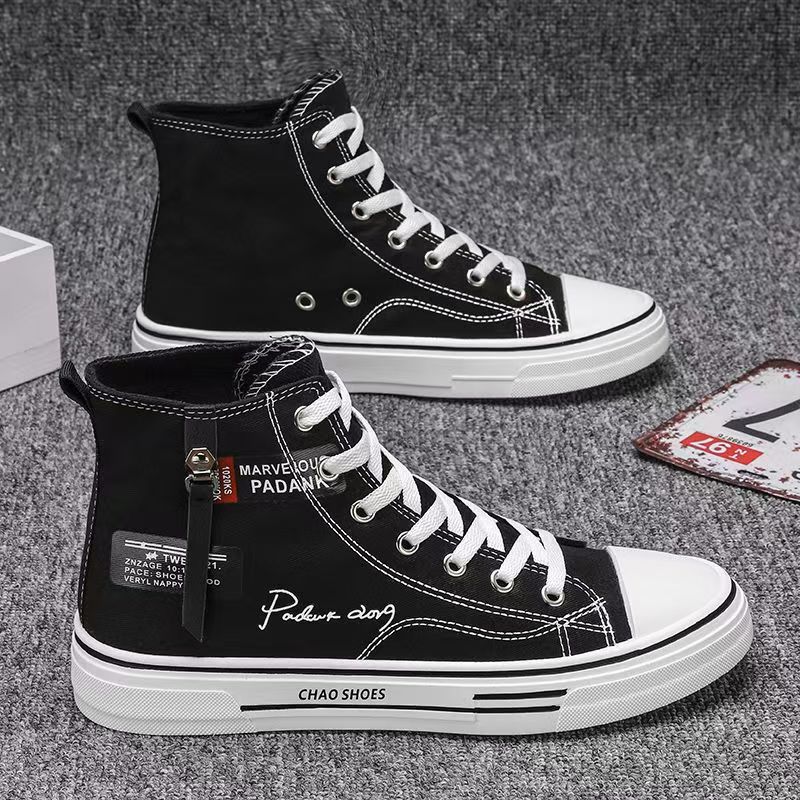 Zapatos de tela para hombres 2026 nuevos deportes de invierno negros multifuncionales zapatos de lona casuales para hombres primavera y otoño zapatos de patineta de alto nivel