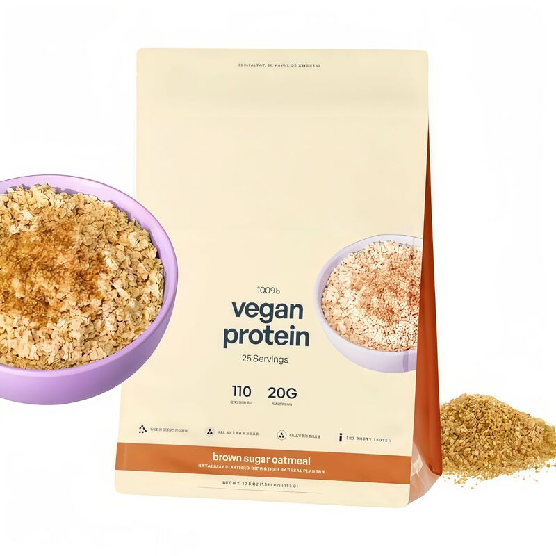 Cross-Border Tk Hot Product Export Supply Vegan Protein Brown Sugar Oatmeal Vegetarian Protein Powder Supports Oe m