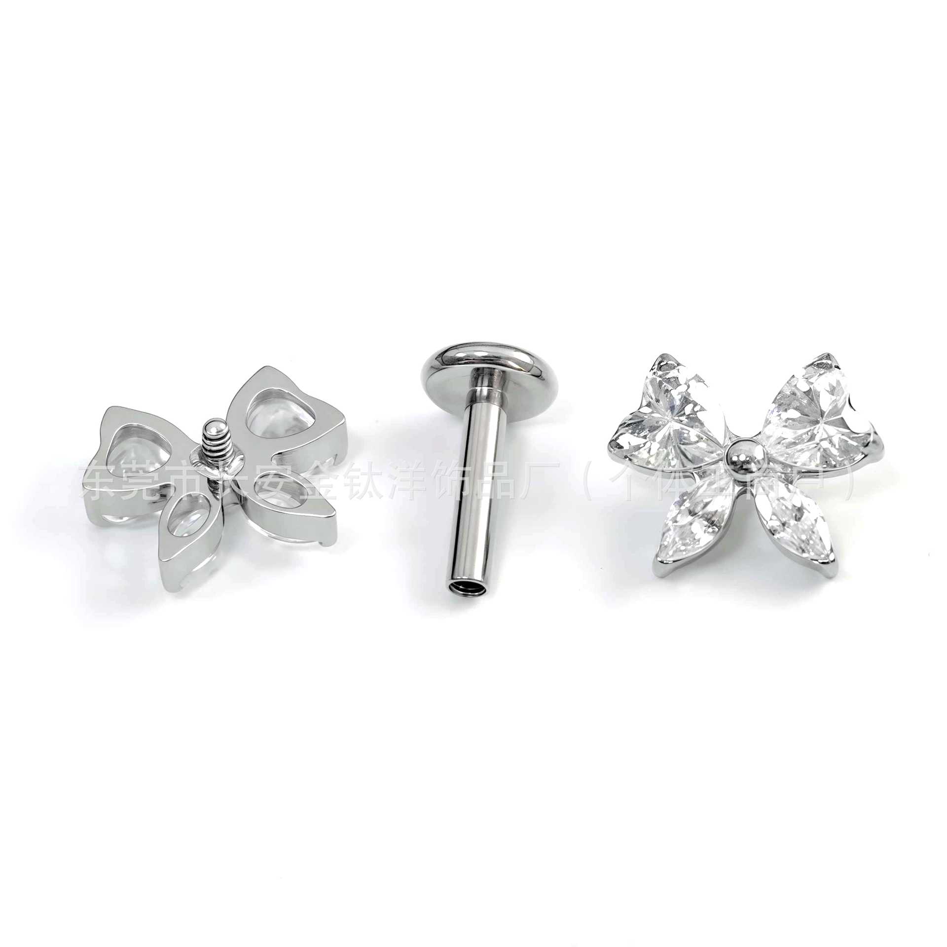 Labret piercing jewelry detail image