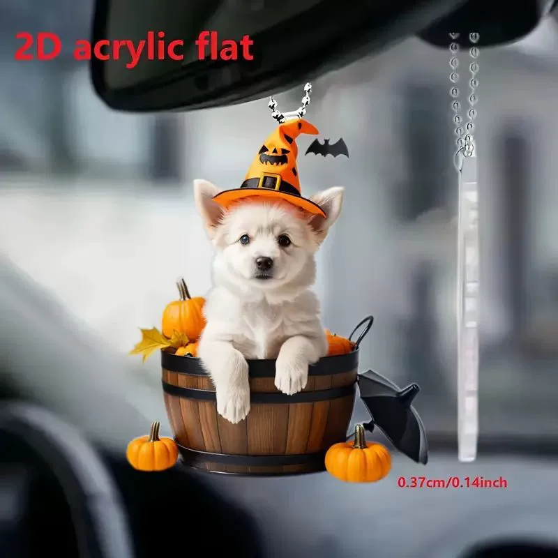 Хэллоуин милая собачья подвеска трансграничная лапша внутри автомобиля новый подвеска акрилная велосипедная подвеска рюкзак подвеска