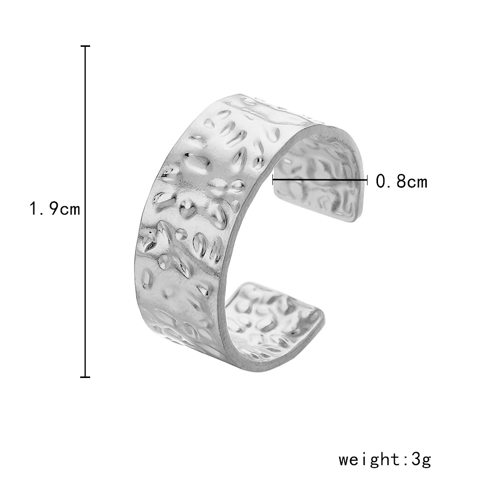 6g Weight Open Ring Classification Adjustable Ring Size 1 Piece Quantity Daily Occasion Stainless Steel Material Star, Heart Shape Pattern Women'S Gender Plating Design Simple Style Style Simple Style Star Heart Shape Stainless Steel Plating Open Ring 1 Piece 8