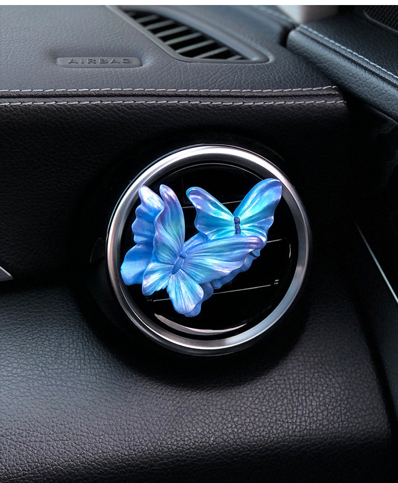 Butterfly Car Aromatherapy Air Outlet Decoration Car Perfume High-grade Fragrance Expansion Stone Car Accessories Ornaments Gift for Women