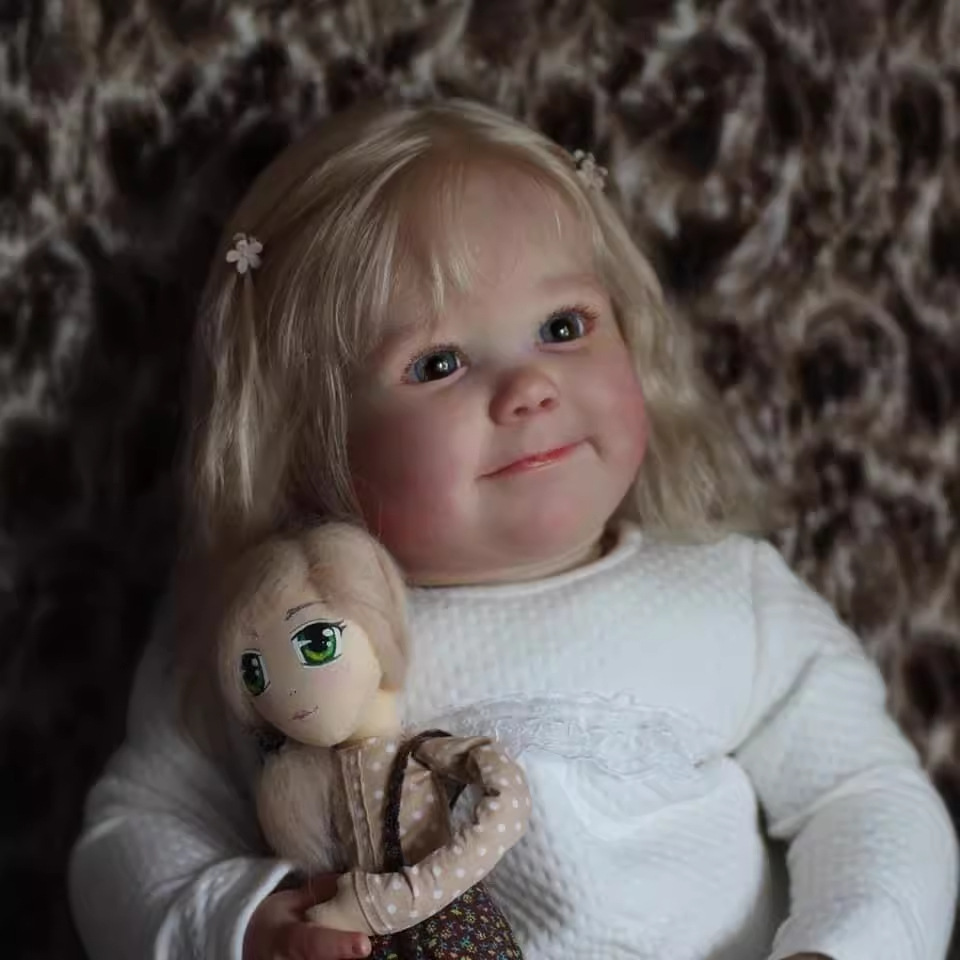 60cm imitación niña muñeca niño junio despierto exquisito pintado 3D piel suministro transfronterizo