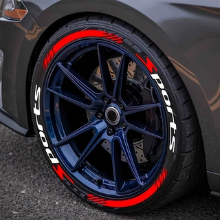 跨境TEMU亚马逊8个运动轮胎贴纸，轮胎改装装饰贴纸