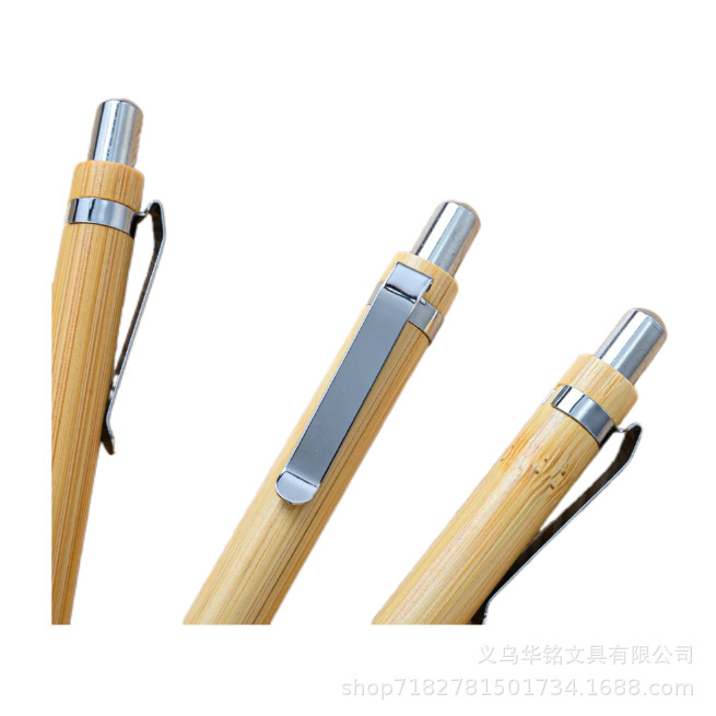 竹ペン卸売りホテル事務学生広告ギフトペンを押してロゴスポット竹ボールペンを印刷することができる|undefined
