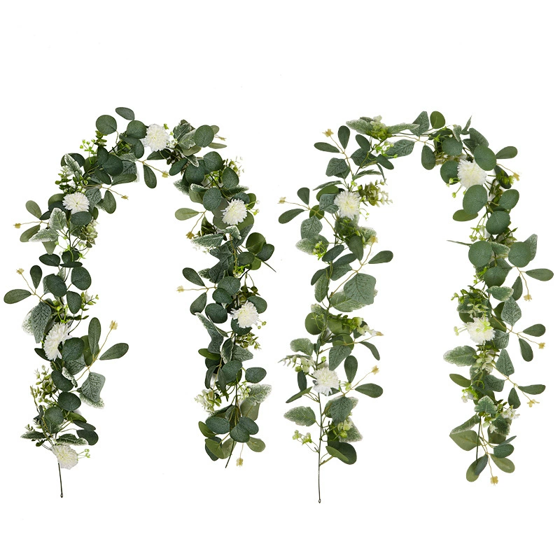 Cross-border simulated eucalyptus flower vine decorative vine butterfly leaves home wedding decoration simulation eucalyptus flower vine
