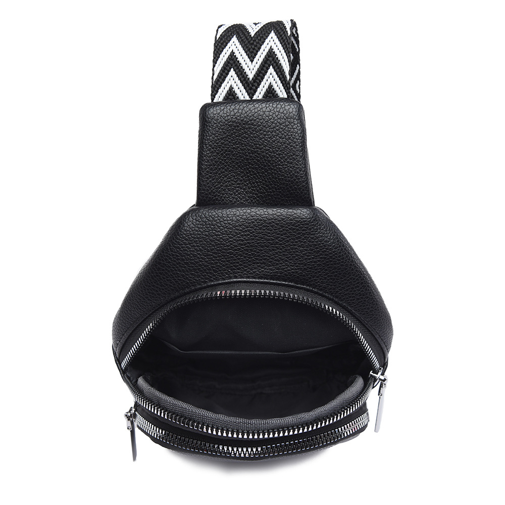 Male and female same 2024 new chest PU soft leather waist bag cycling sports crossbody small backpack_voghion.com