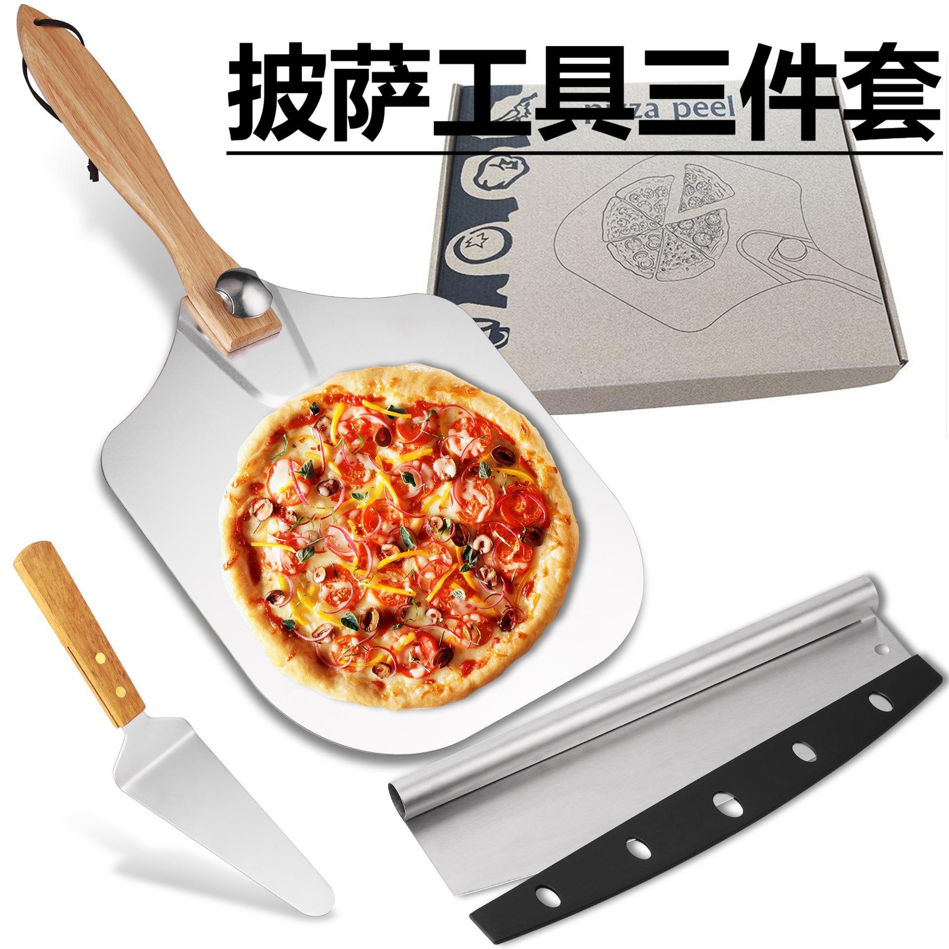 Espátula de Cocina de Aluminio con Mango de Madera, Espátula para Filetes, Espátula para Teppanyaki, Espátula para Pizza, Espátula Francesa para Tiramisú, para Uso Doméstico