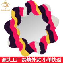 跨境供应不规则桌面异形镜梳妆镜子创意网红镜桌面摆件装饰化妆镜