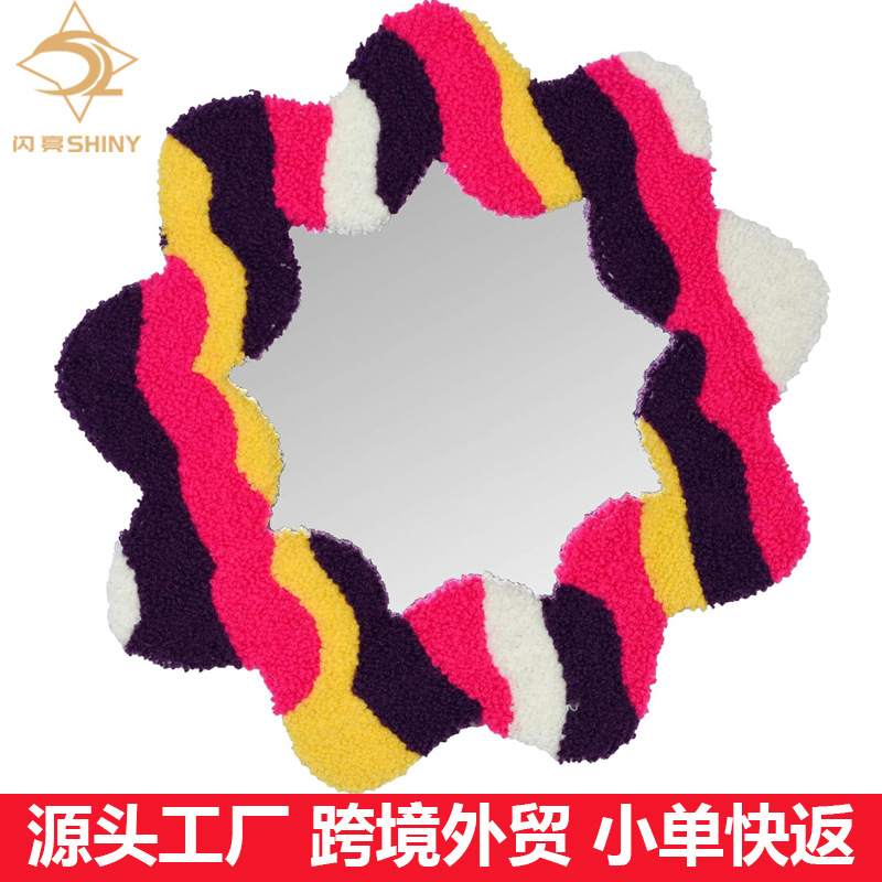 跨境供应不规则桌面异形镜梳妆镜子创意网红镜桌面摆件装饰化妆镜