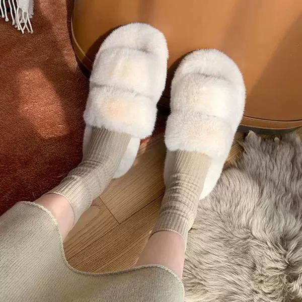 Thin white shoes, double strap