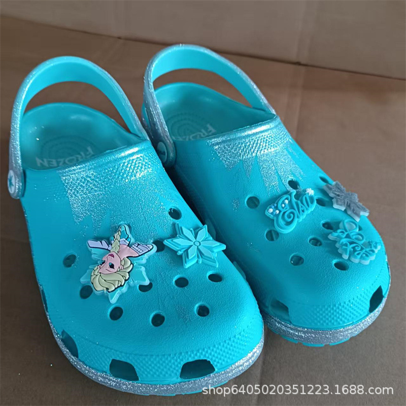 Cross Frozen Kidsren's Clogs Princess Elsa Cartoon Small Clog Beach Sandals Outdoor 210235 Cross Frozen Kidsren's Clogs Princess Elsa Cartoon Small Clog Beach Sandals Outdoor 210235