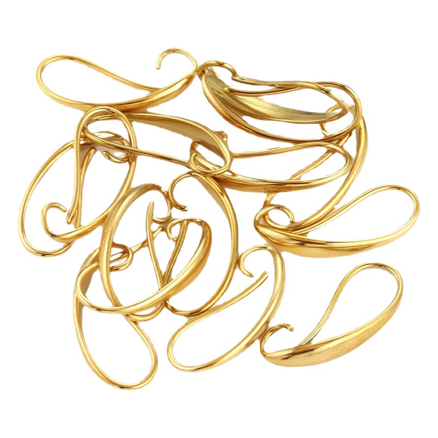 ステンレス鋳造耳フックソフトイヤリングはチタン鋼欧米で流行しているDIYアクセサリーの手作りを調節できる