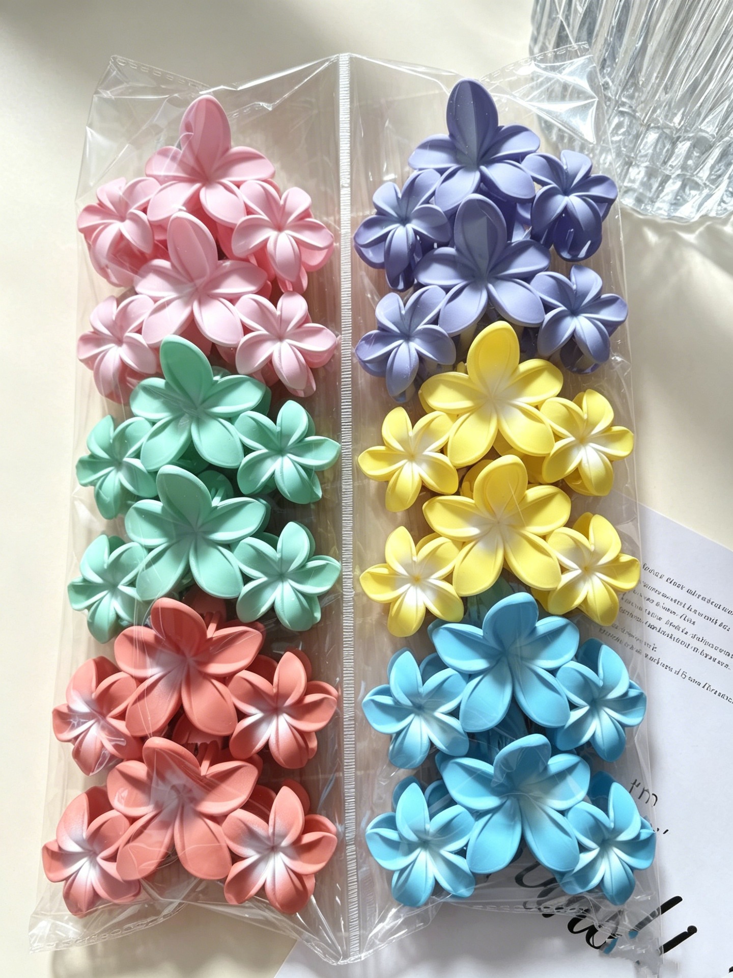 Vacancias de verano transfronterizas huevo flor clip para el cabello de mujeres tarjeta de sensibilidad avanzada 2026 nuevo conjunto de adornos para el cabello de flores laterales image 26