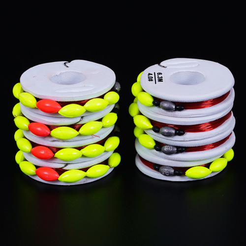 Seven-Star Drift Line Wholesale Fishing Single Hook Double Hook Floating Bobber Fishing Line Set Fishing Hook Set Complete Ready-to-Tie