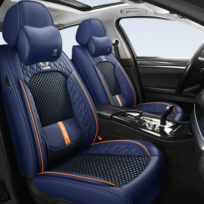 2025 New All-Inclusive Nappa Leather Ice Silk All-Season Car Seat Cushion