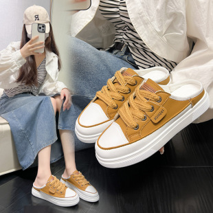 Summer 2024 New Commuter Sandals Women's Slip-on Korean-style Comfortable All-match Casual Lightweight Sports Women's Shoes