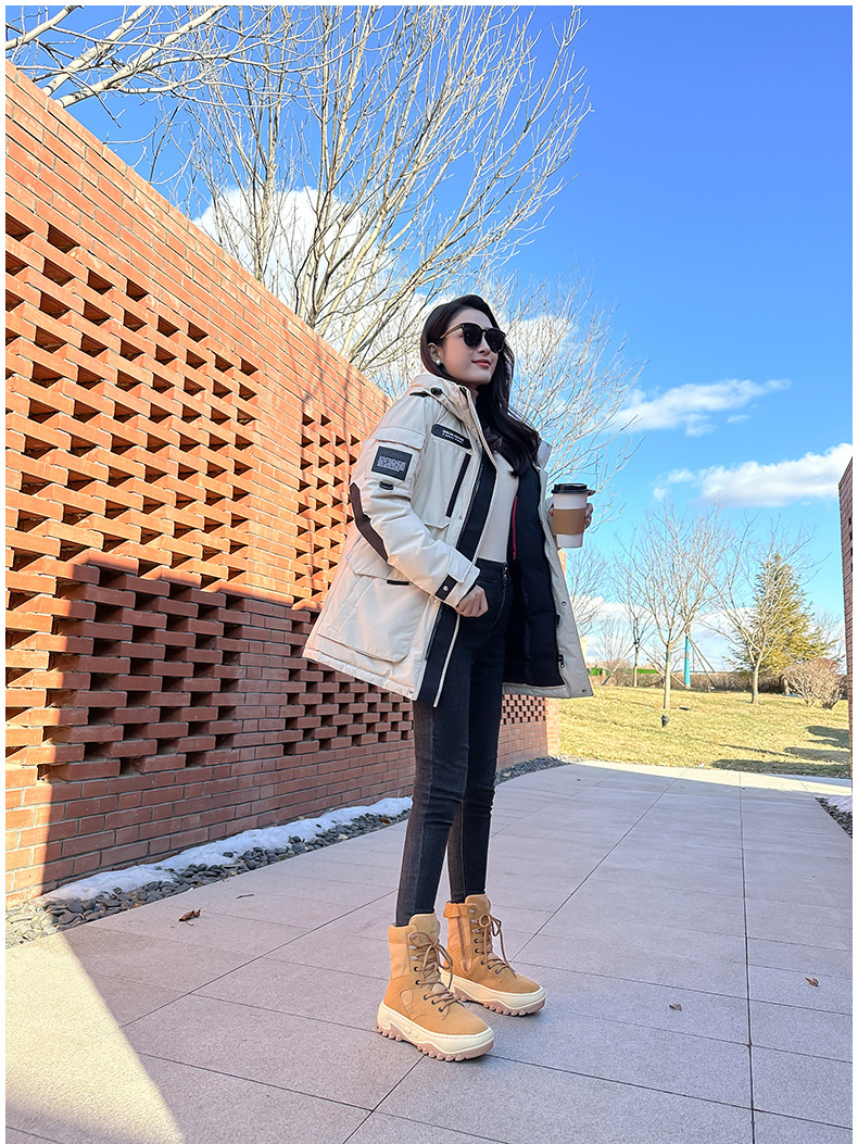 Herrskor Northeast Snökängor Vinter Damstövlar Äkta Läder och Päls Ull Varm Tjock Botten Halkfri Martinstövlar Plus Sammet_voghion.com