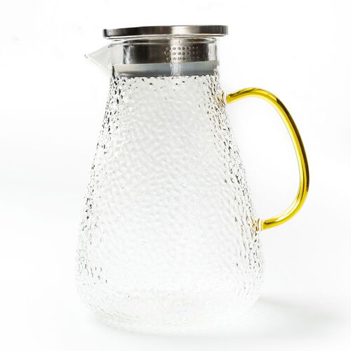 Heat-resistant teapot glass hammered kettle single pot household tea making high temperature resistant scented tea tea set filter teapot