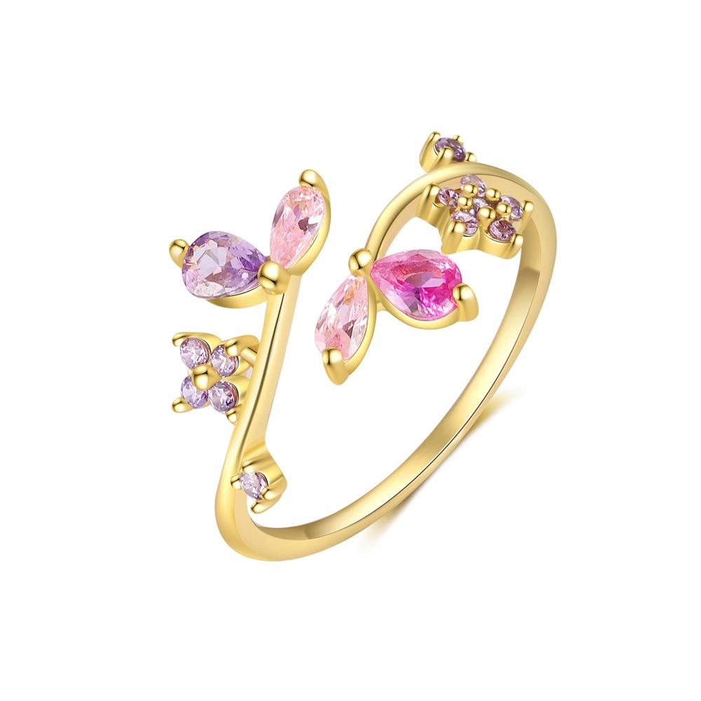 2g Weight Rings Classification 7, Adjustable Ring Size 1 Piece Quantity Date, Tea Party Occasion 925 Sterling Silver Material Colorful, Flower Pattern All Seasons Season Women's Gender Shiny Style 1 Piece 925 Sterling Silver Colorful Flower Rings 2