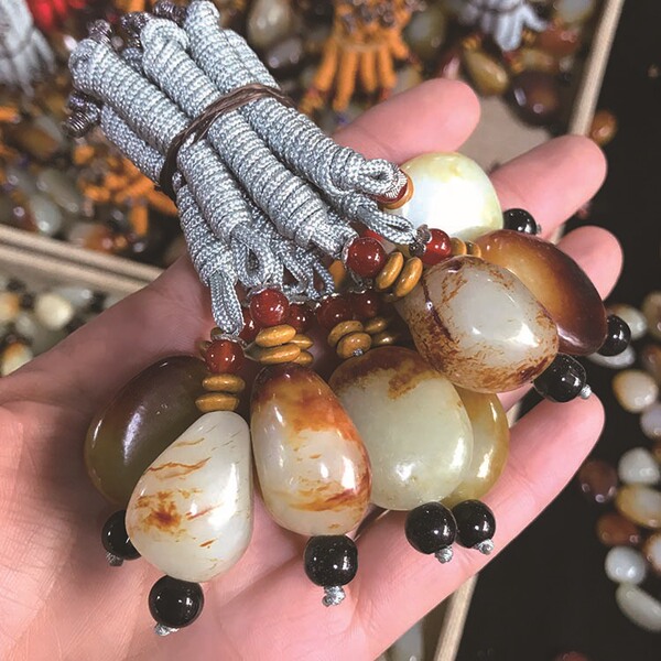 Polished stone jade