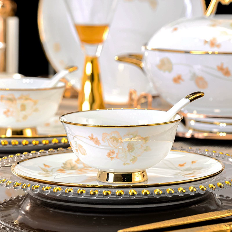 Tableware, high-end ceramic set for home use, European style, light luxury style