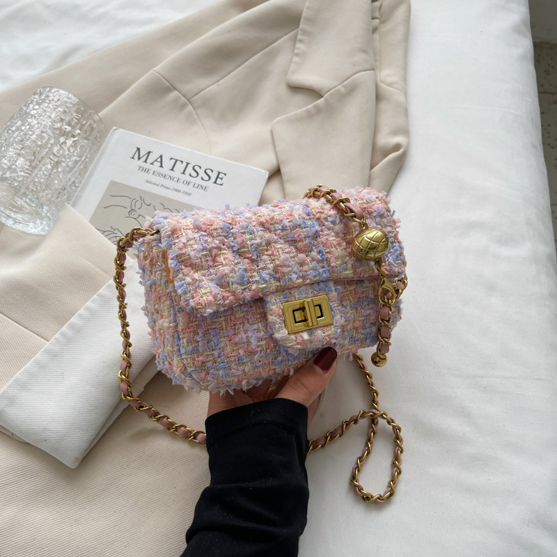 Nuovo vento profumato di lana autunno inverno nuova mini borsa a tracolla a forma di canapa e cotone da donna carina_voghion.com