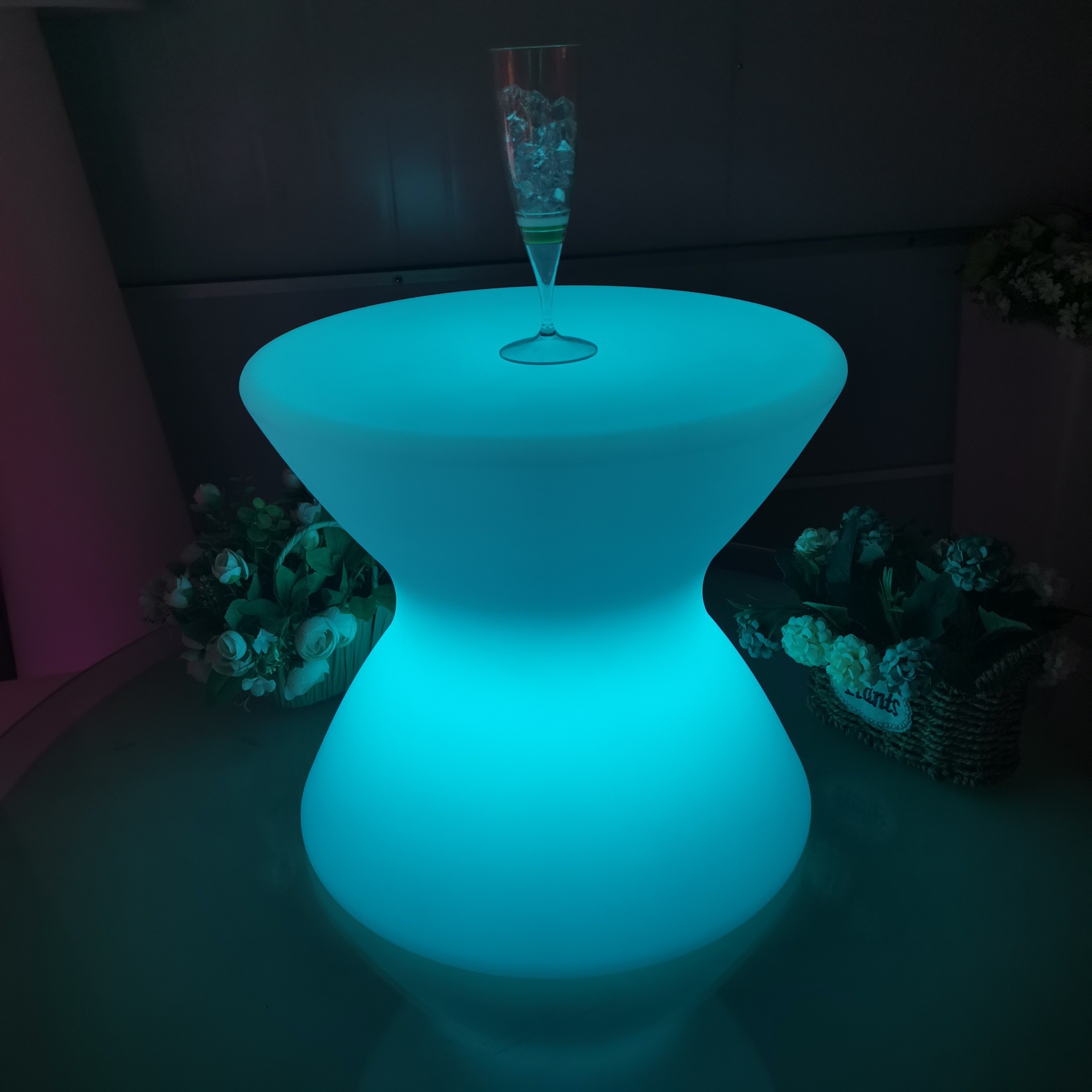 Transfronterizo LED luminoso tambor taburete bar café KTV hotel residencial colorido taburete bajo al aire libre calzoncillos casuales