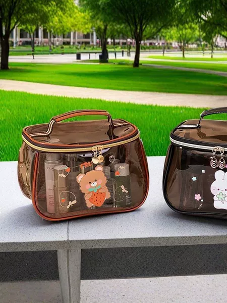 Waterproof Retro New Large Capacity Waterproof Handbag Fashion Light Luxury High-end Cosmetic Bag Portable Wash Bag