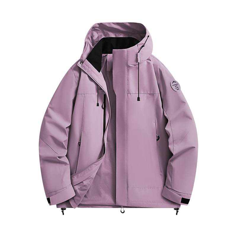 2026 Spring and Autumn Unisex Interactive Sports Windbreaker Hooded Jacket for Travel, Camping, and Hiking - Wholesale