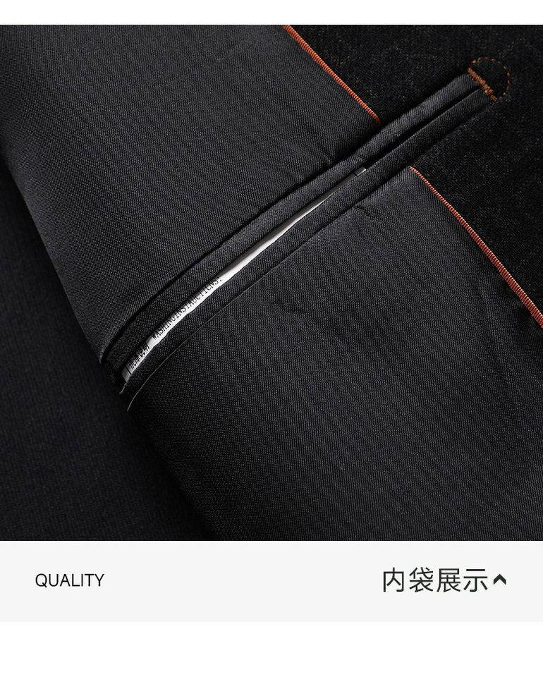Áo vest nam dệt kim họa tiết chìm dáng ôm, dày dặn, không nhăn, phong cách công sở — Màu xanh dương, màu đen chi tiết 32