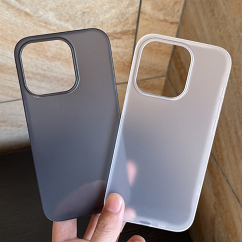 Solid Color Low-Cost Large-Hole iPhone 12 Phone Case, Transparent Matte Pp for Apple 13 Pro Max, Suitable for Wholesale in Stock