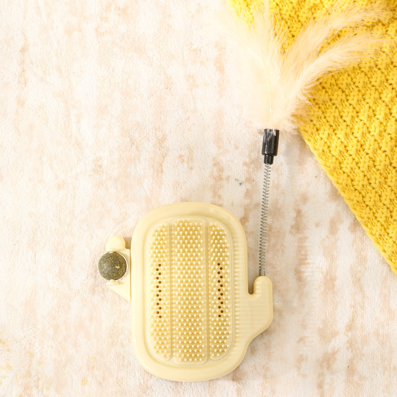 Dispositivo de picazón de gato, artefacto de piel de esquina, tablero de raspado de gato, sin caspa, cara, juguete de cosquillas, suministros para mascotas, juguetes para gatos