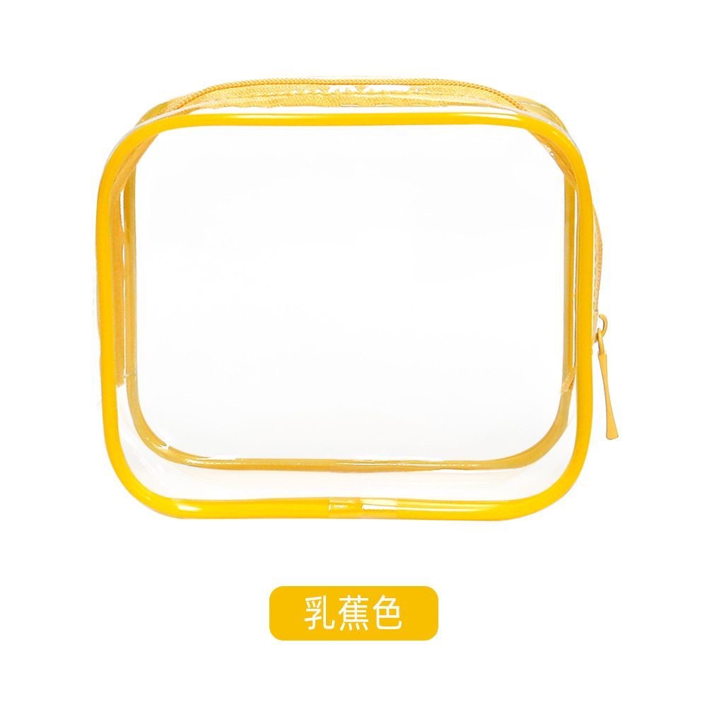 Bolsa de Aseo Transparente Transfronteriza, Bolsa de Cosméticos con Cremallera Conveniente, Bolsa de Almacenamiento para Objetos Diversos del Aeropuerto, Bolsa Transparente de PVC Engrosada al por Mayor