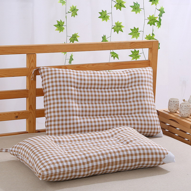 日式水洗棉羽丝枕 枕头枕芯成人羽丝绒枕头芯护颈枕头一对拍2