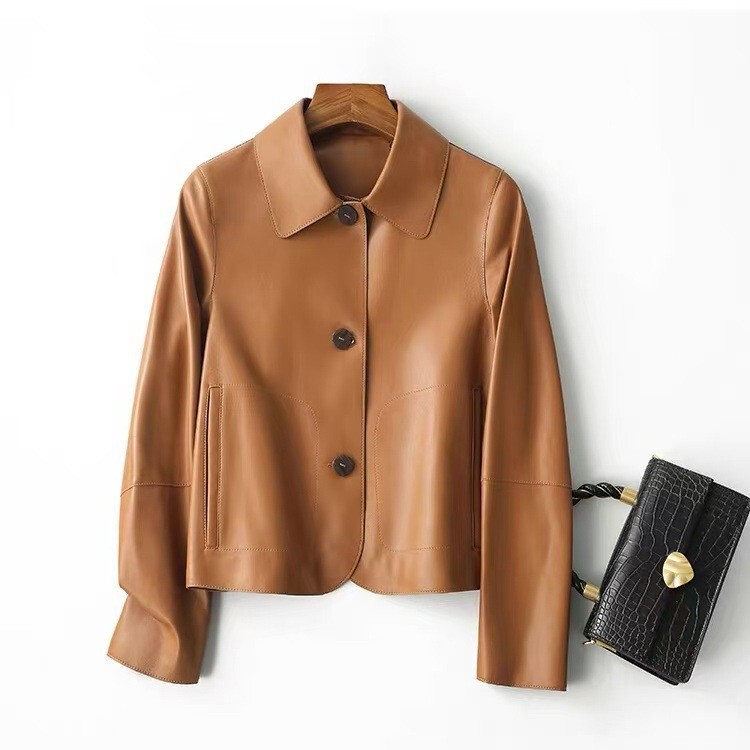 Low-Priced Pu Short Jacket Leather Coat for Women, Fashionable and Casual, Simple Style for Spring and Autumn