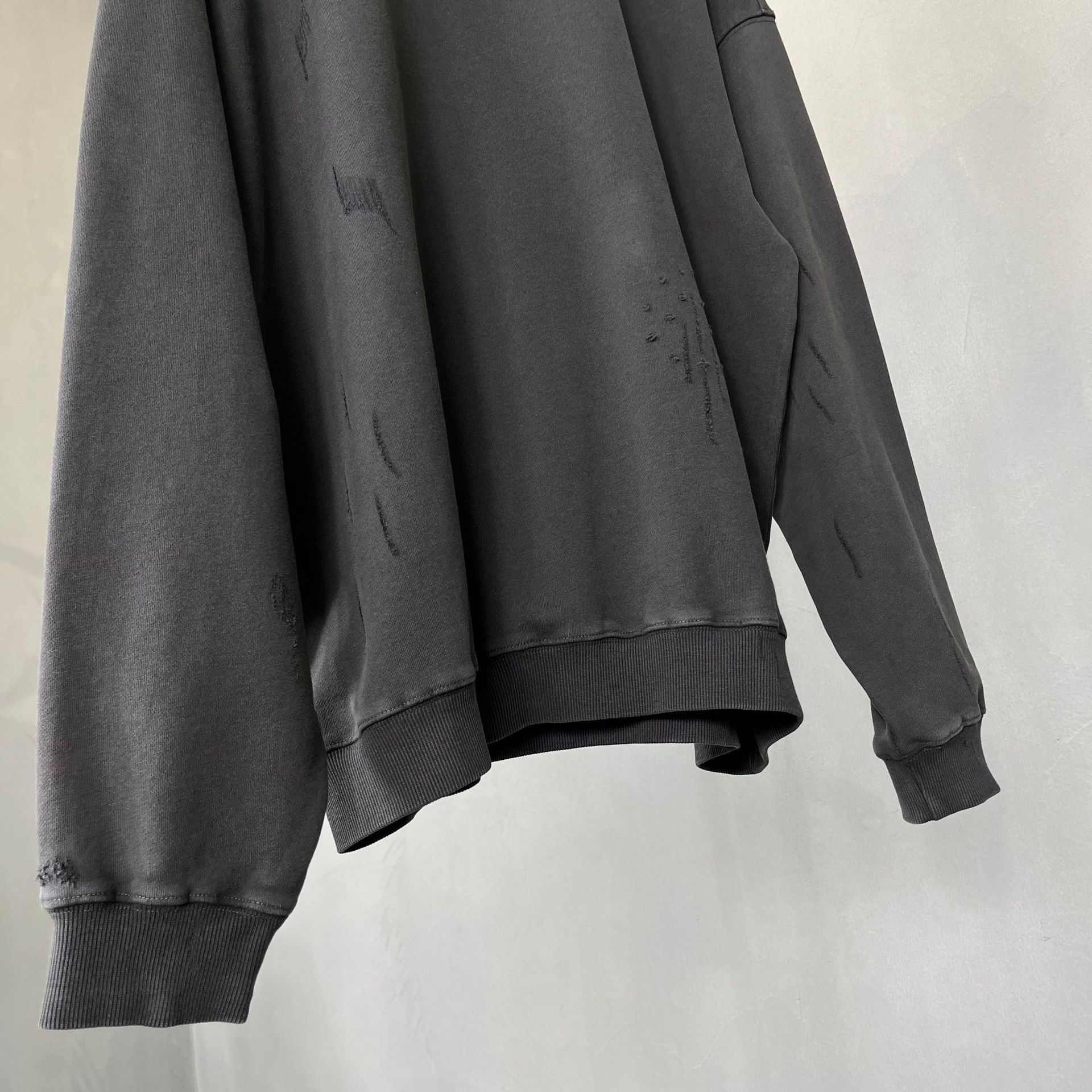 Herren Sweatshirt Schwerer Retro Pullover Mit Waschung_voghion.com