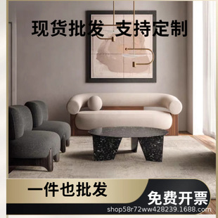 北欧中古小户型客厅布艺沙发现代轻奢简约实木休闲直排双三人沙发-阿里巴巴