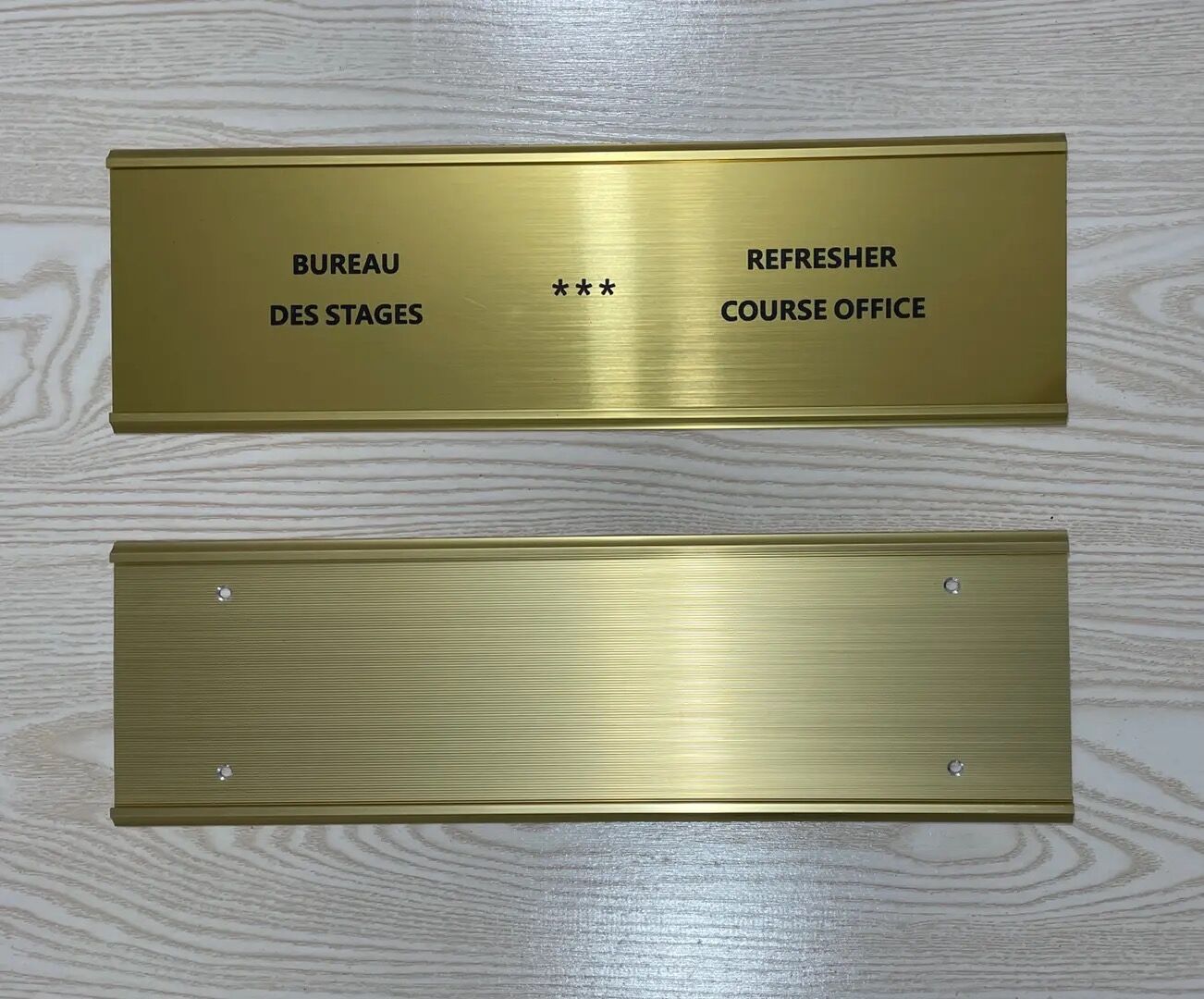 平槽银铝合金科室牌插槽可更换办公室门牌提示牌