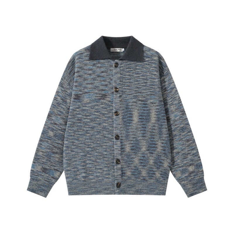 Ruiienrs X Adam Freak 2025 Winter New Retro Distressed Lapel Loose Sweater Az006