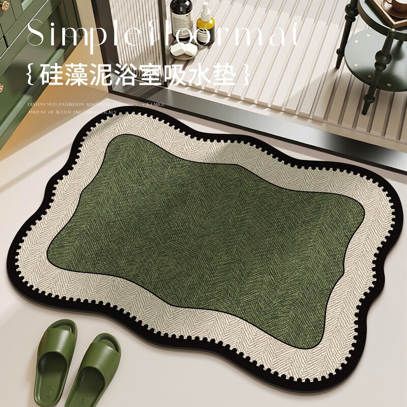 French-Style Diatomaceous Earth Floor Mat for Home Use, High-End Bathroom Mat, Water-Absorbent and Quick-Drying Bathroom Mat, Dropshipping Available French-Style Diatomaceous Earth Floor Mat for Home Use, High-End Bathroom Mat, Water-Absorbent and Quick-Drying Bathroom Mat, Dropshipping Available