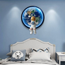 牆面立體宇航員擺件太空人背景牆創意兒童房裝飾畫裝飾品卧室壁掛
