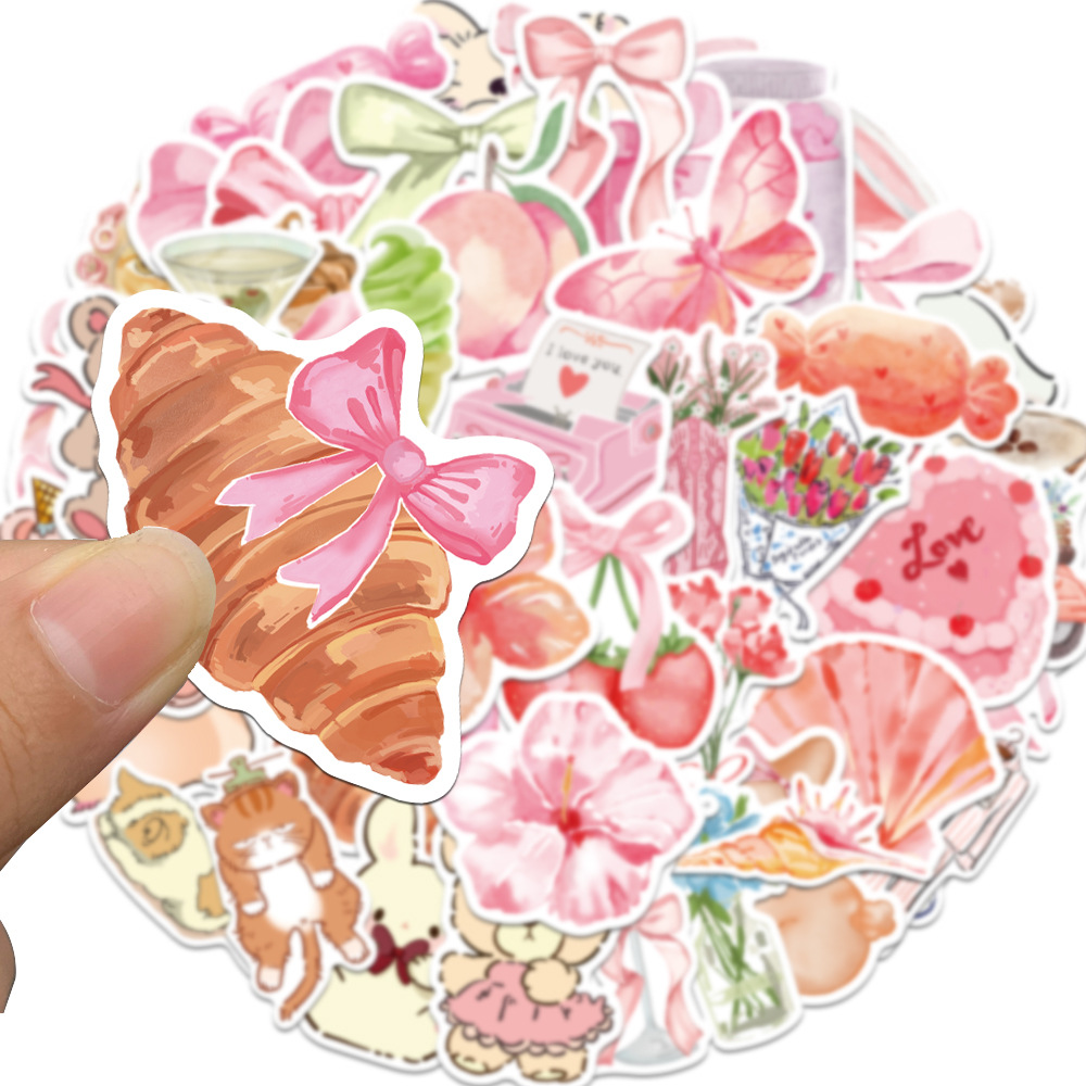 PVC Material 1 Set Cartoon Bow Knot School Graduation PVC Princess Cute Stickers